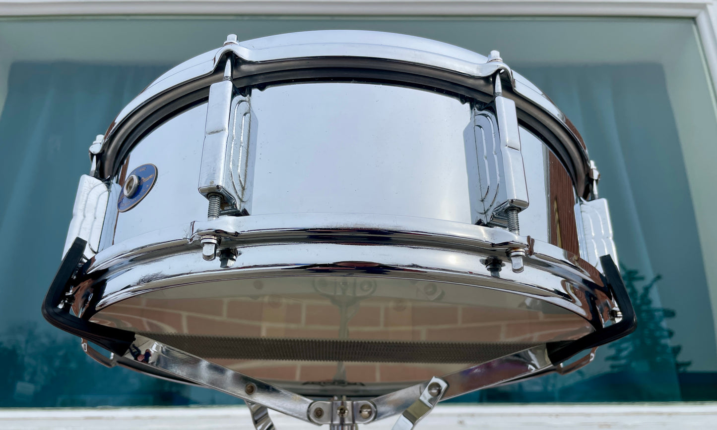 1960s Leedy by Slingerland 5x14 Shelly Manne Model COB Snare Drum No. 393 Slingerleedy Chrome Over Brass