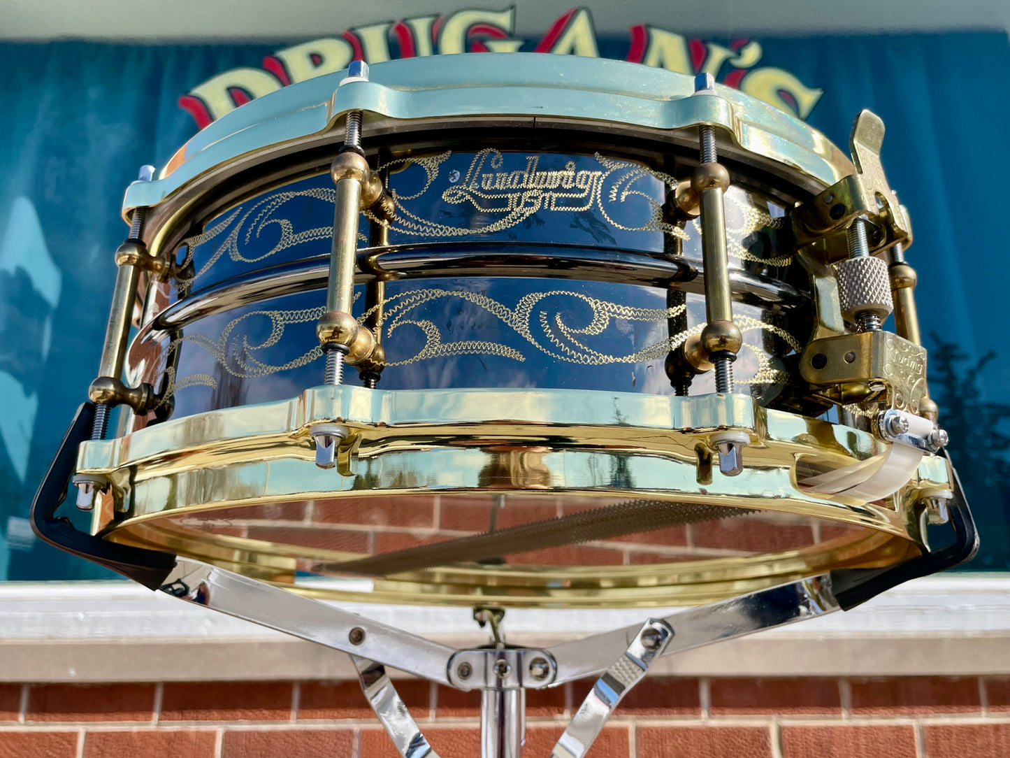 2005 Ludwig 5x14 John Aldridge Engraved Black Beauty Snare Drum #73 of 150