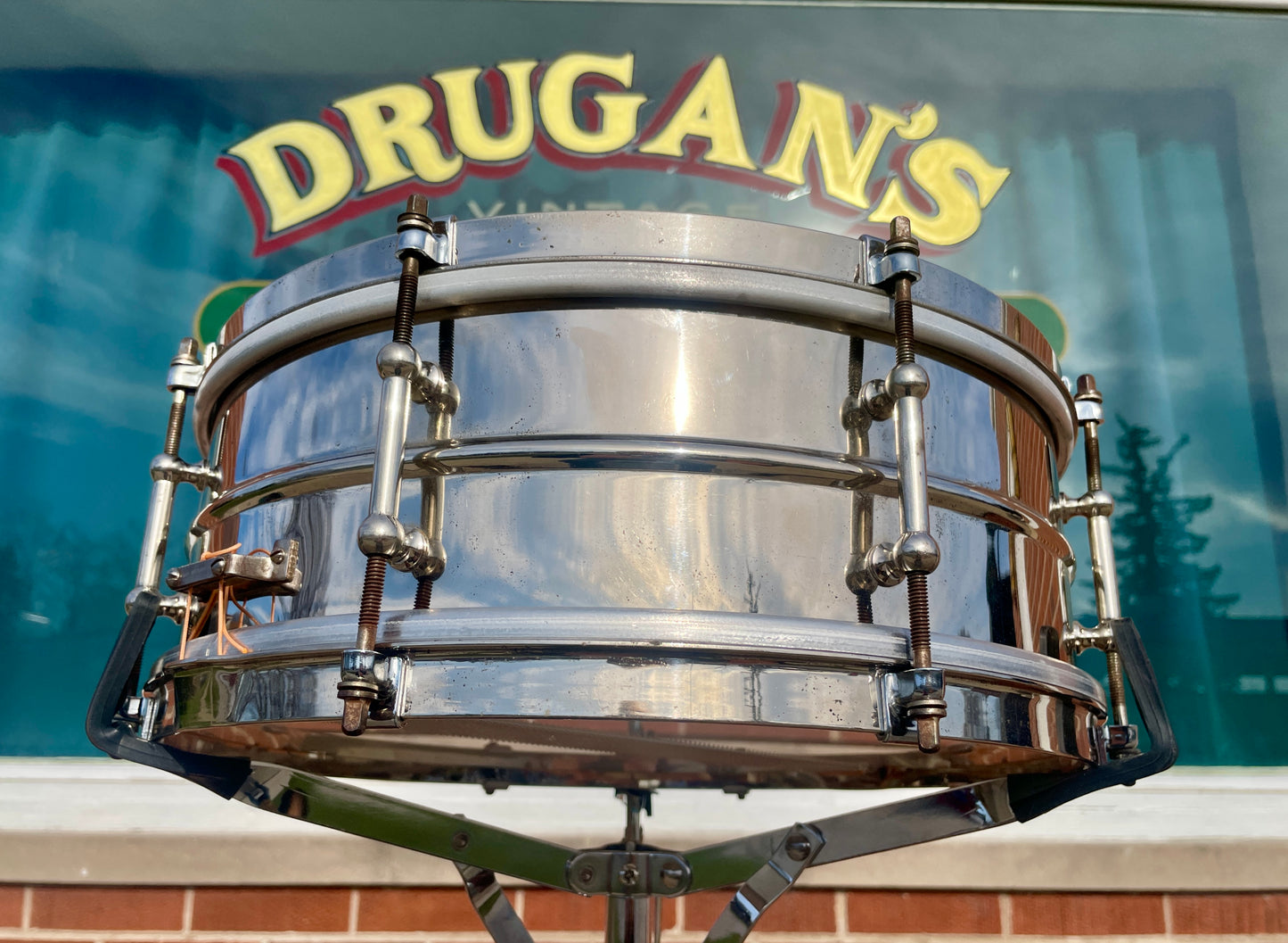 1930s Leedy Reliance 5x14 No. 3002 Snare Drum Nickel Over Brass NOB