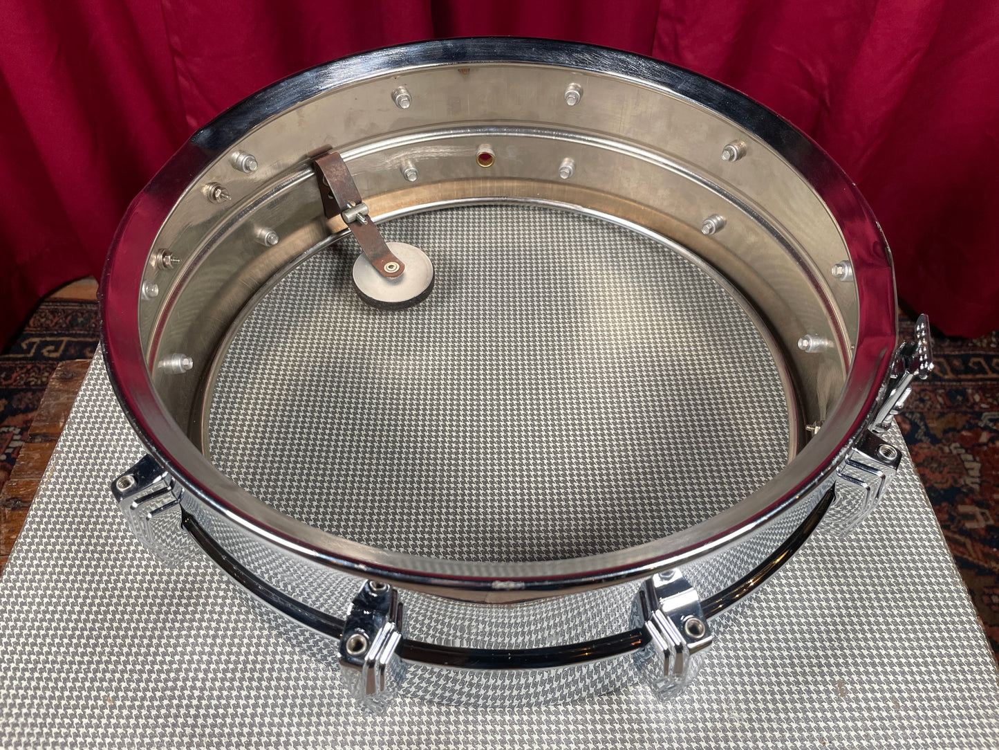 1960s Ludwig 5x14 Pre-Serial Super 400 Supraphonic Chrome Over Brass Snare Drum COB