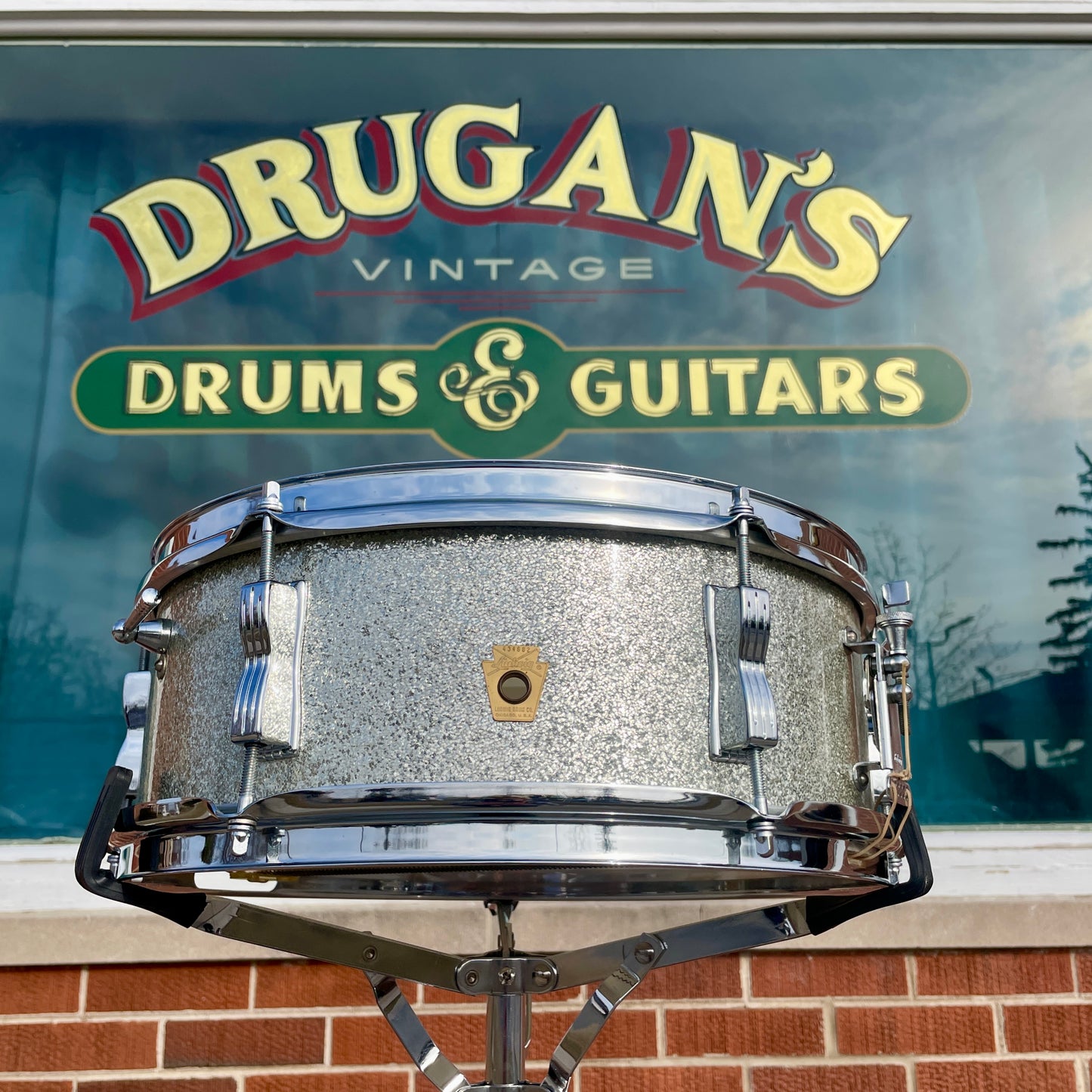 1960s Ludwig 5x14 Pioneer No. 491 Snare Drum Silver Sparkle