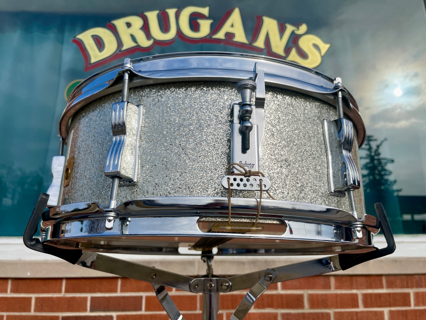 1960s Ludwig 5x14 Pioneer No. 491 Snare Drum Silver Sparkle