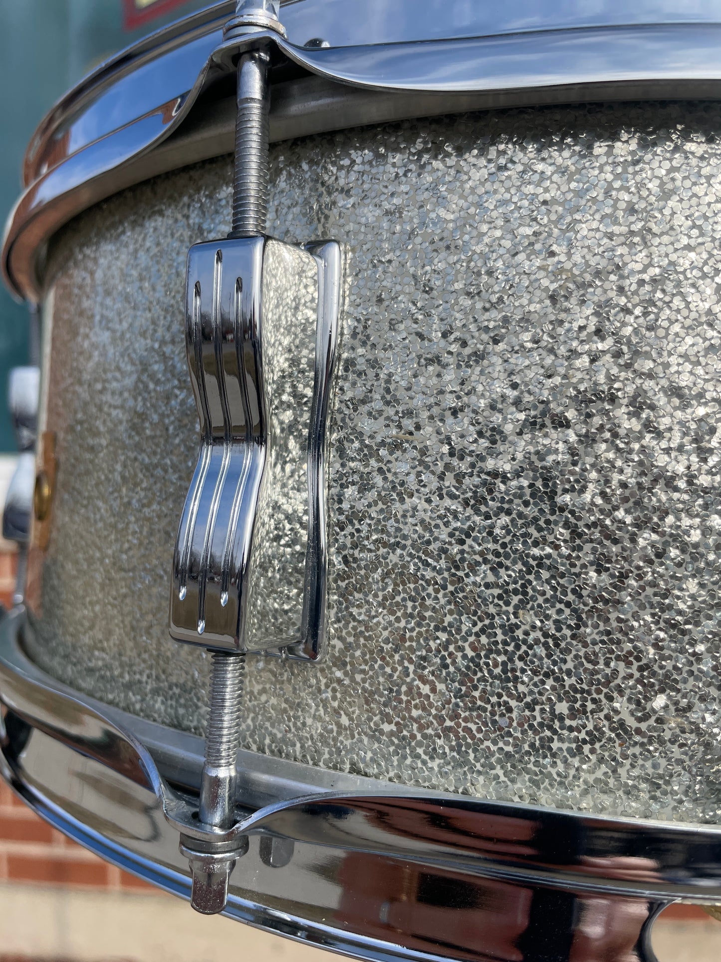 1960s Ludwig 5x14 Pioneer No. 491 Snare Drum Silver Sparkle