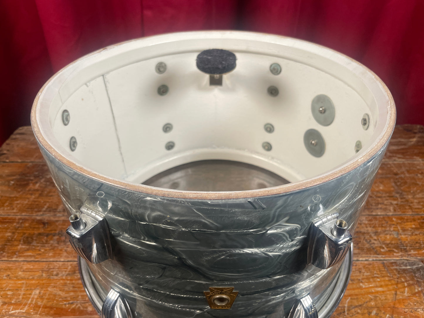 1960s Ludwig 8x12 Tom Drum Sky Blue Pearl Pre-Serial
