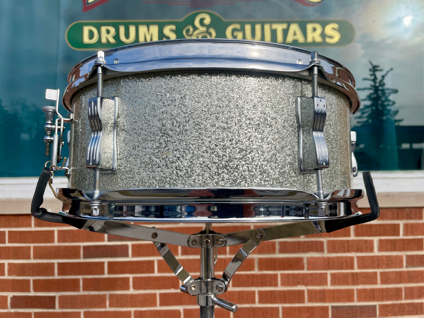1960s Ludwig 5x14 Pioneer No. 491 Snare Drum Silver Sparkle
