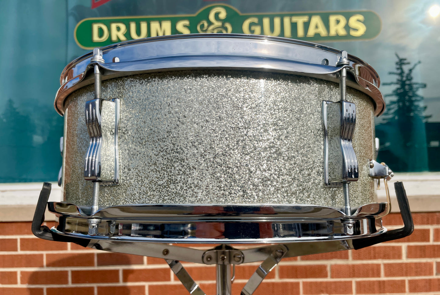 1960s Ludwig 5x14 Pioneer No. 491 Snare Drum Silver Sparkle