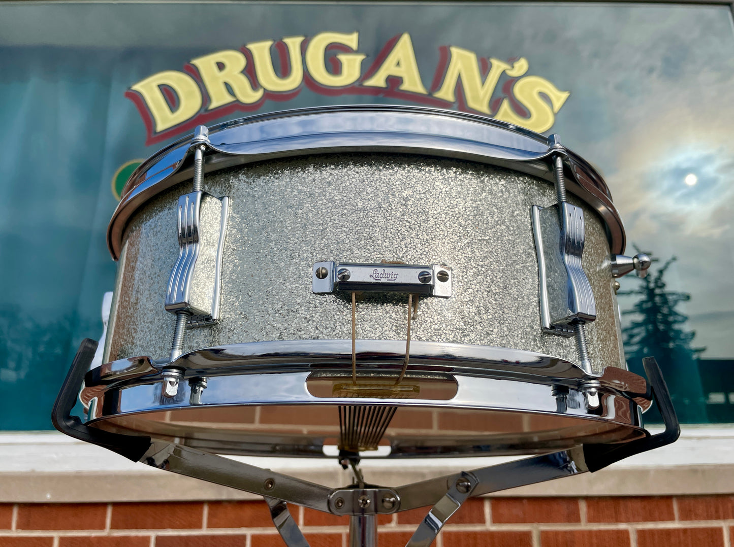 1960s Ludwig 5x14 Pioneer No. 491 Snare Drum Silver Sparkle