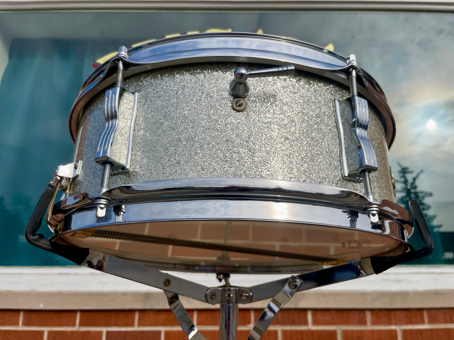 1960s Ludwig 5x14 Pioneer No. 491 Snare Drum Silver Sparkle