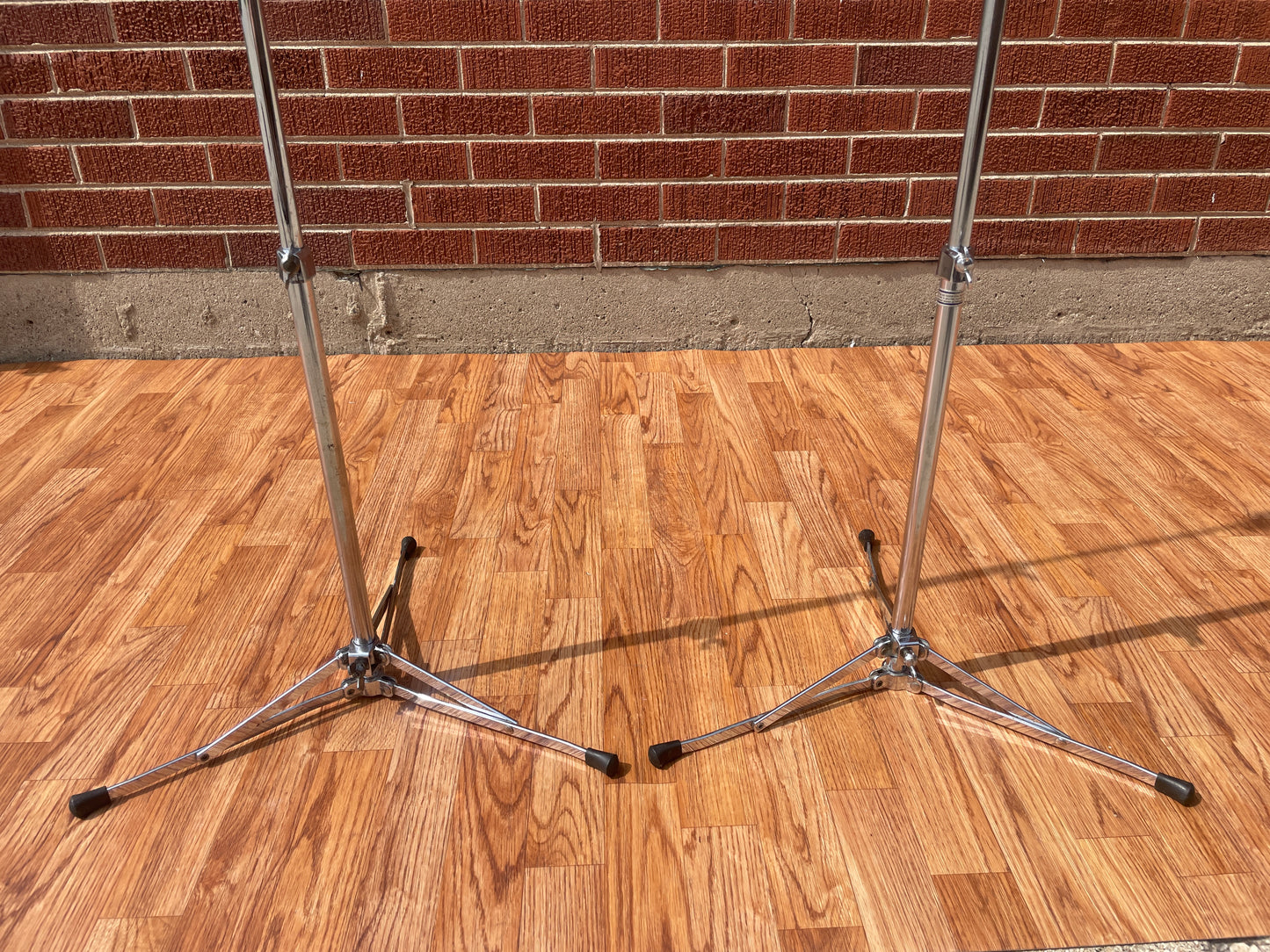 1960s Ludwig No. 1400 Straight Flat Base Cymbal Stand Pair (2pcs)