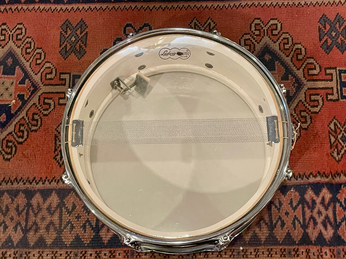1960s Ludwig 5x14 No. 908P Jazz Festival Snare Drum Green Sparkle