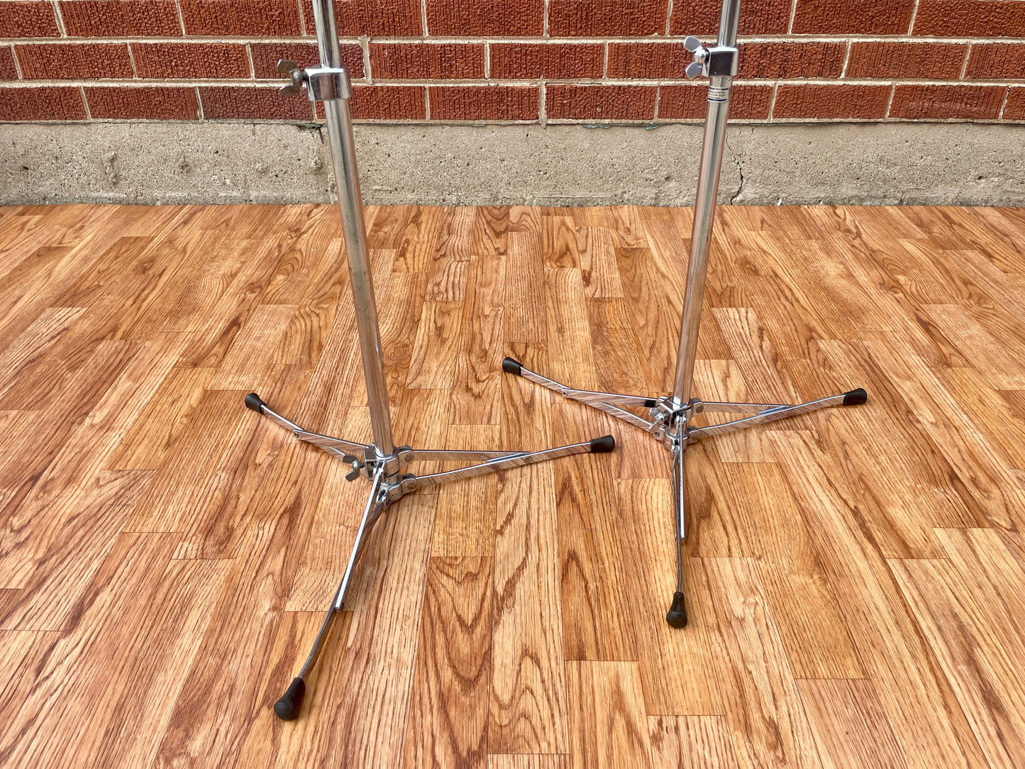 1960s Ludwig No. 1400 Straight Flat Base Cymbal Stand Pair (2pcs)