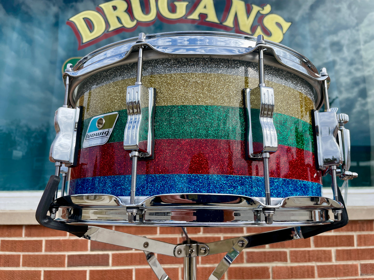 Ludwig 50th Anniversary 6.5x14 Salesman Sparkle Vistalite Snare Drum (1 of Only 50 Made)