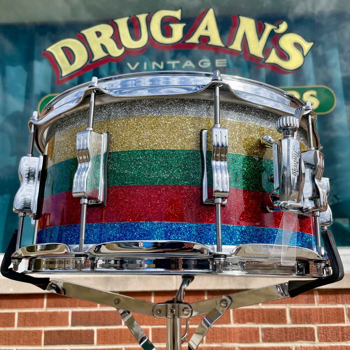 Ludwig 50th Anniversary 6.5x14 Salesman Sparkle Vistalite Snare Drum (1 of Only 50 Made)