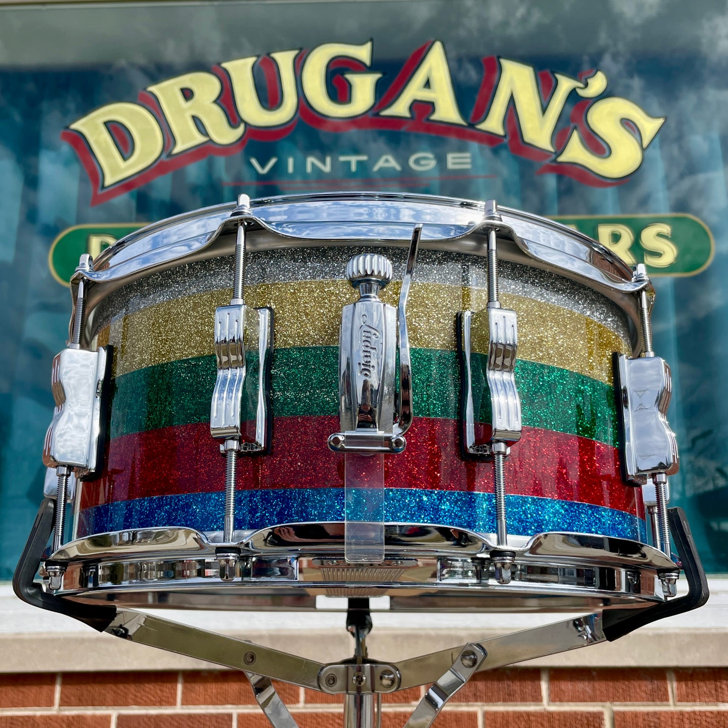 Ludwig 50th Anniversary 6.5x14 Salesman Sparkle Vistalite Snare Drum (1 of Only 50 Made)