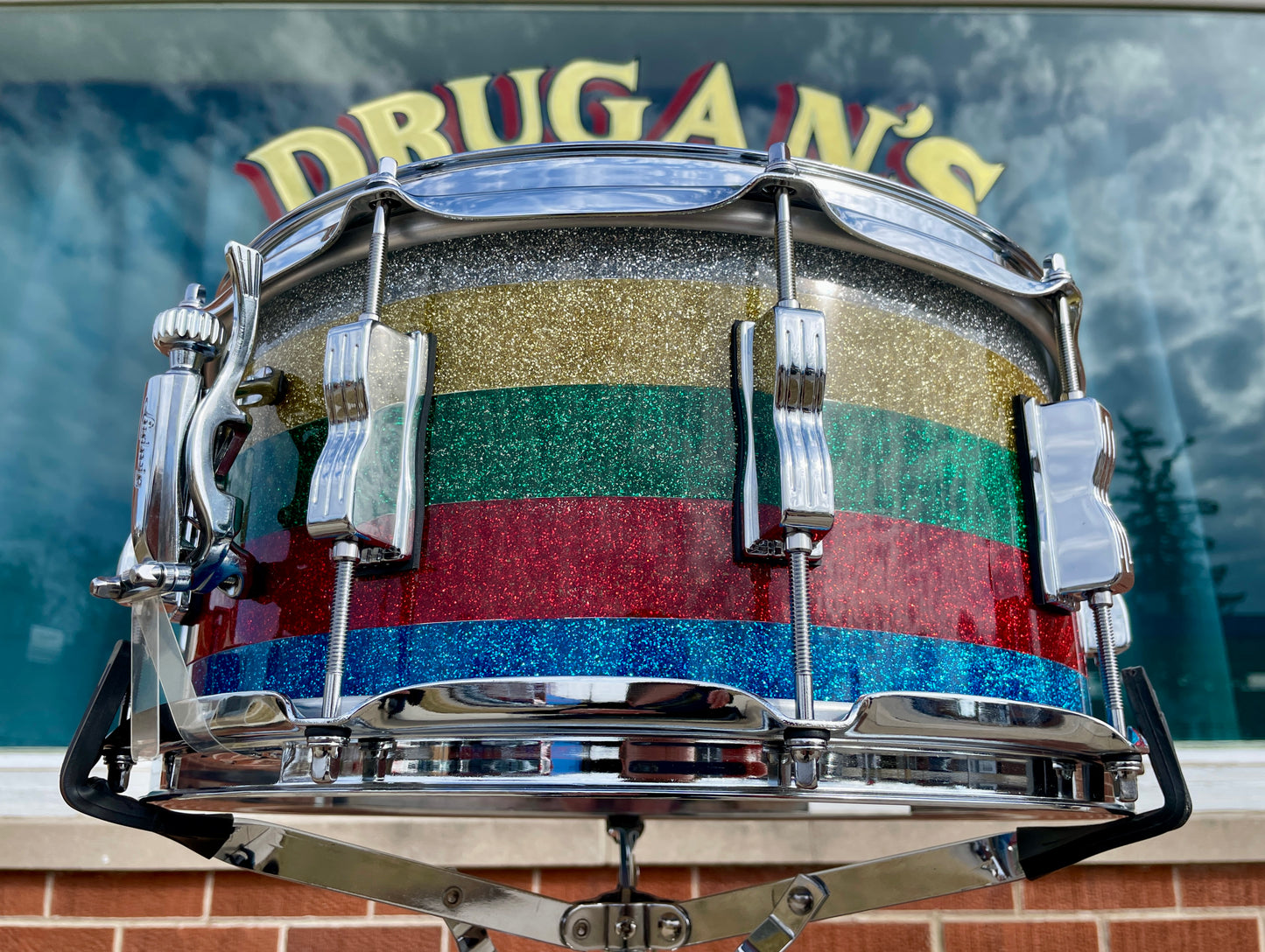 Ludwig 50th Anniversary 6.5x14 Salesman Sparkle Vistalite Snare Drum (1 of Only 50 Made)