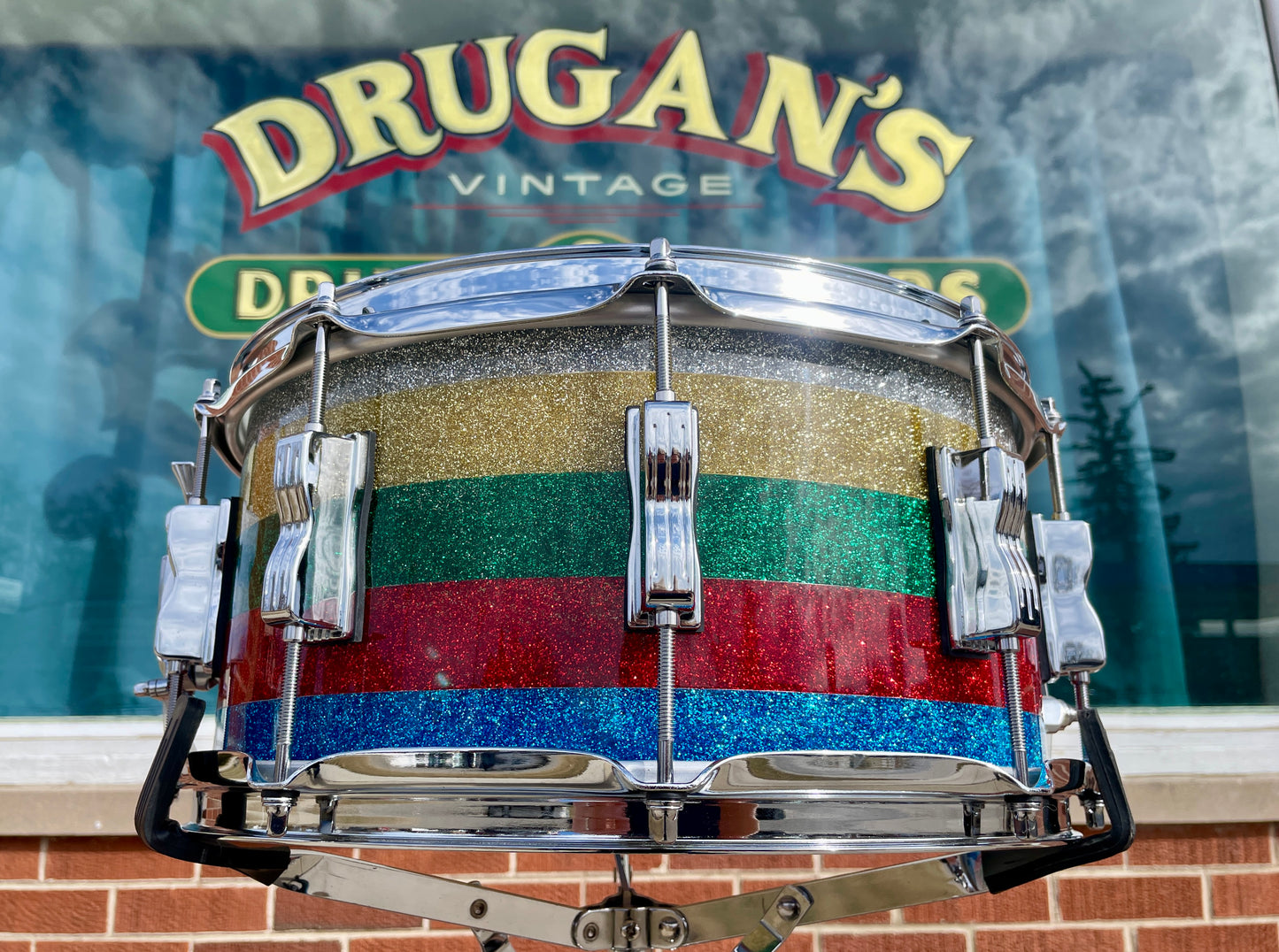 Ludwig 50th Anniversary 6.5x14 Salesman Sparkle Vistalite Snare Drum (1 of Only 50 Made)