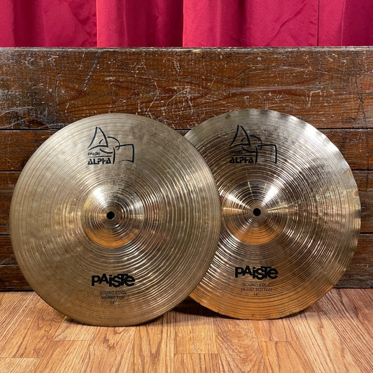 14" Paiste Alpha Sound Edge Hi-Hat Cymbal Pair 942g/1220g *Video Demo*