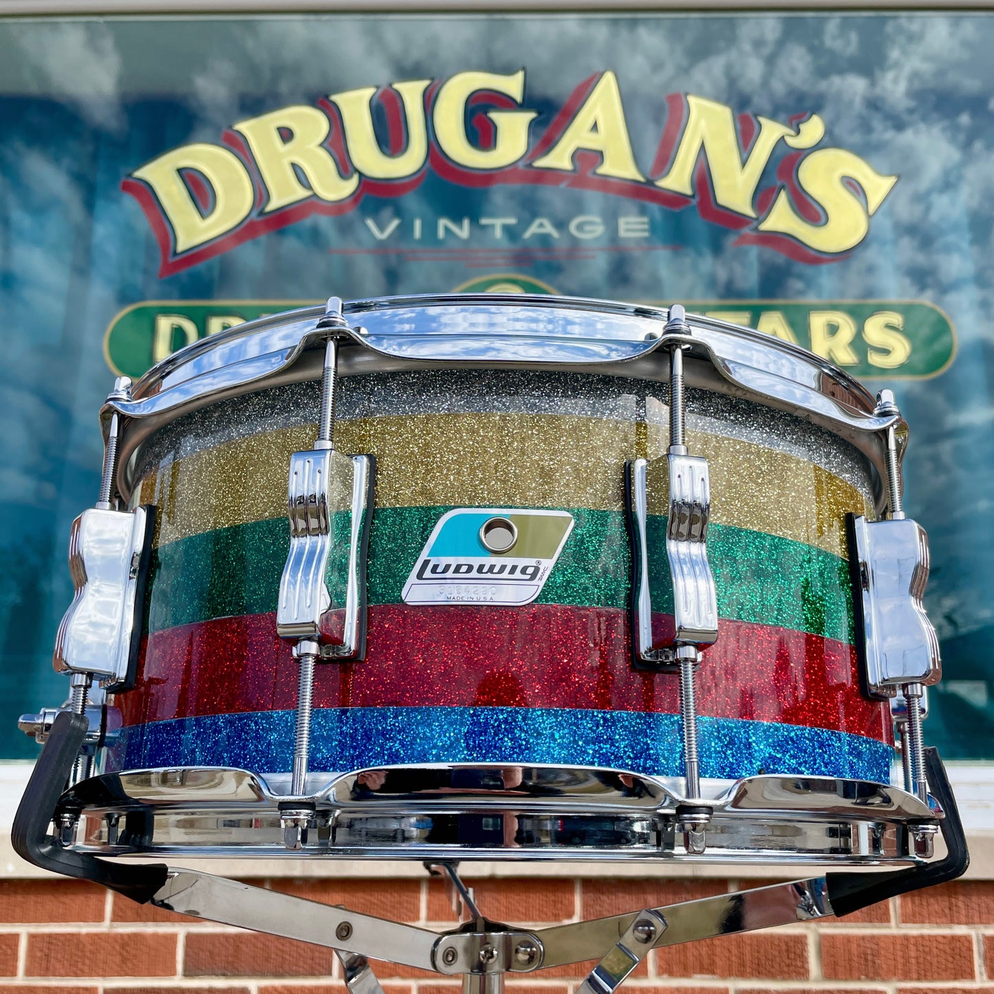 Ludwig 50th Anniversary 6.5x14 Salesman Sparkle Vistalite Snare Drum (1 of Only 50 Made)