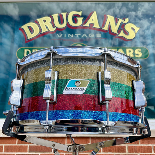 Ludwig 50th Anniversary 6.5x14 Salesman Sparkle Vistalite Snare Drum (1 of Only 50 Made)