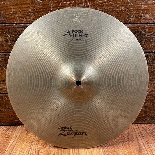 14" Zildjian A Rock Hi-Hat Top Cymbal Single 1376g