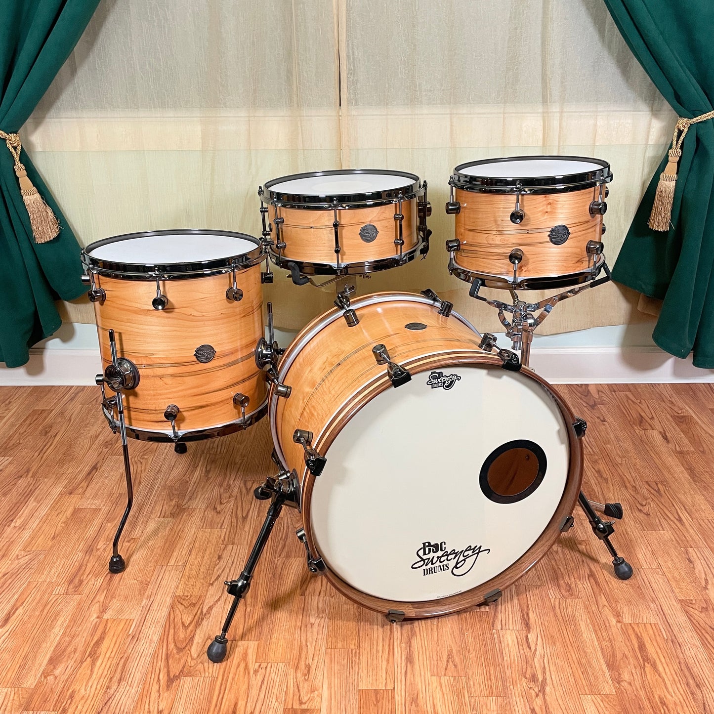 Doc Sweeney "Tucson" Steam Bent Ambrosia Maple Drum Set 20/12/14 w/ 6x14 Snare