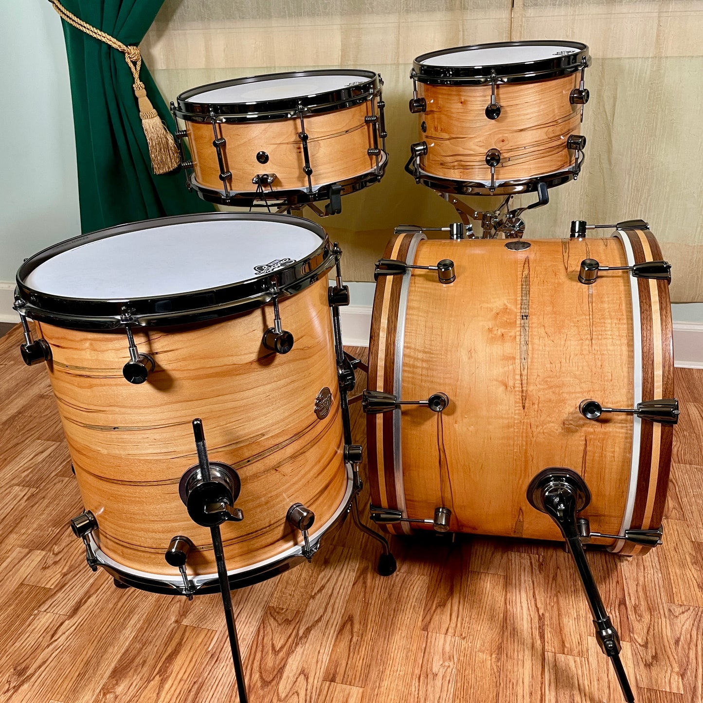 Doc Sweeney "Tucson" Steam Bent Ambrosia Maple Drum Set 20/12/14 w/ 6x14 Snare