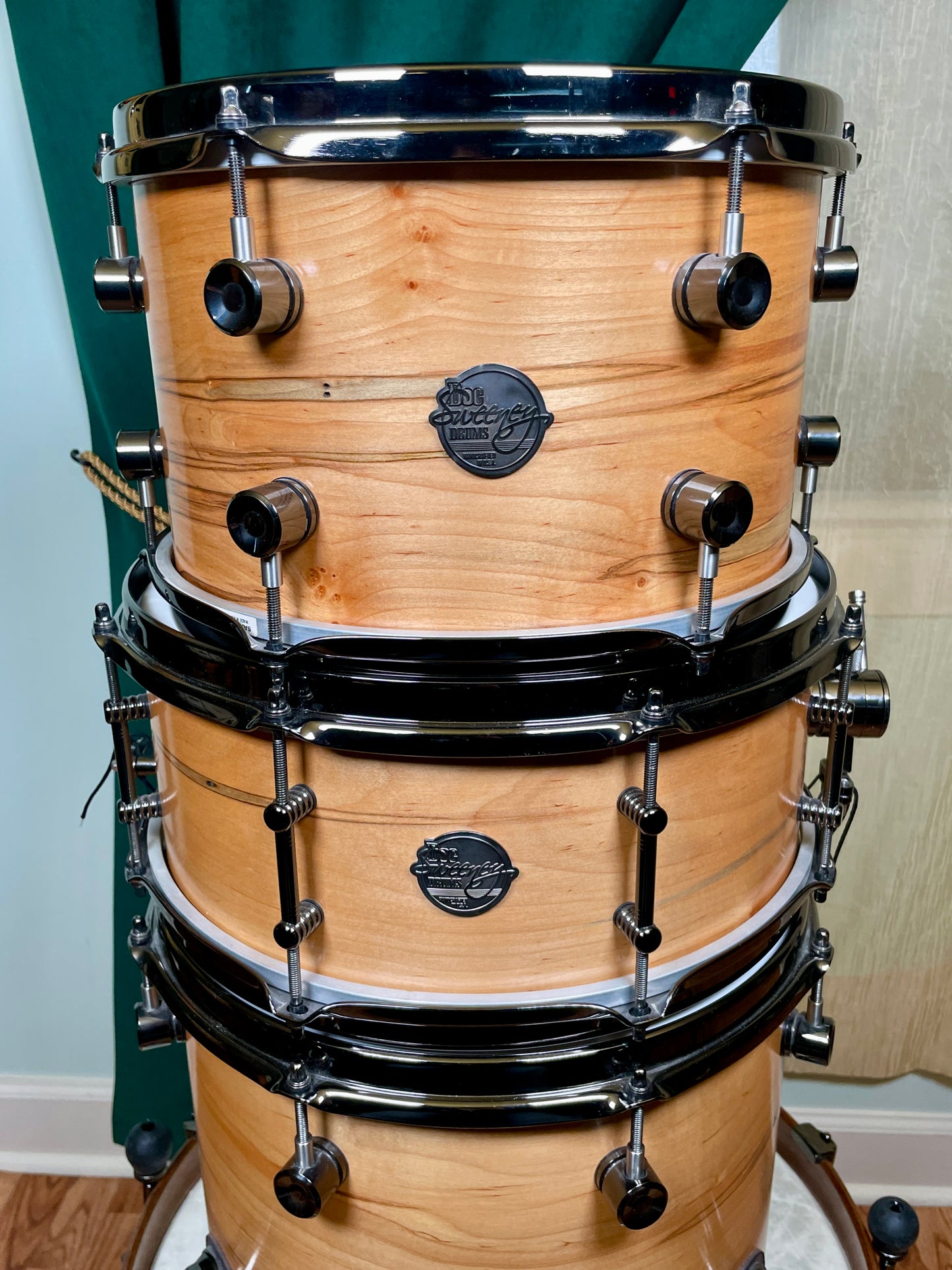 Doc Sweeney "Tucson" Steam Bent Ambrosia Maple Drum Set 20/12/14 w/ 6x14 Snare