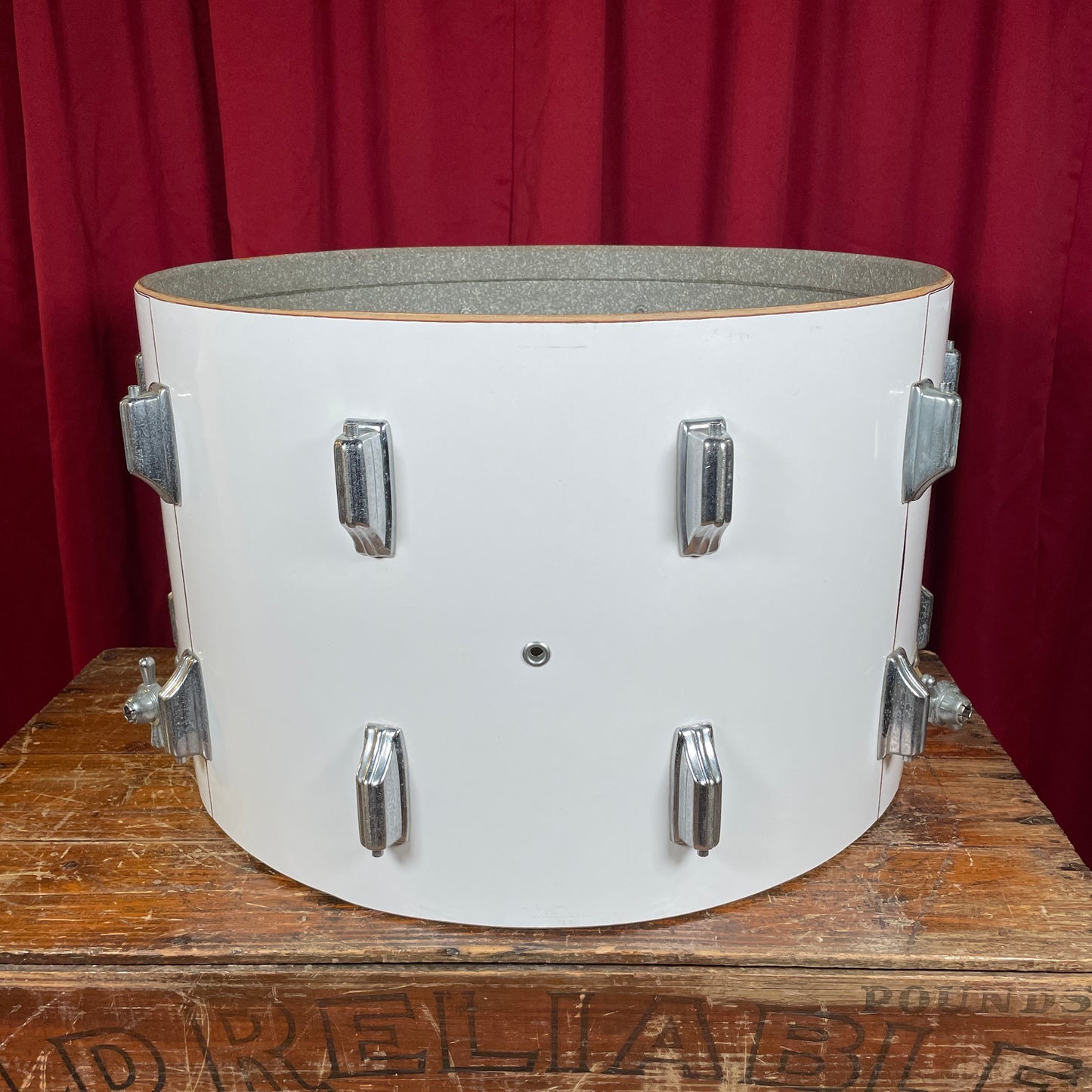 1970s Rogers 14x22 Bass Drum Project White Fullerton