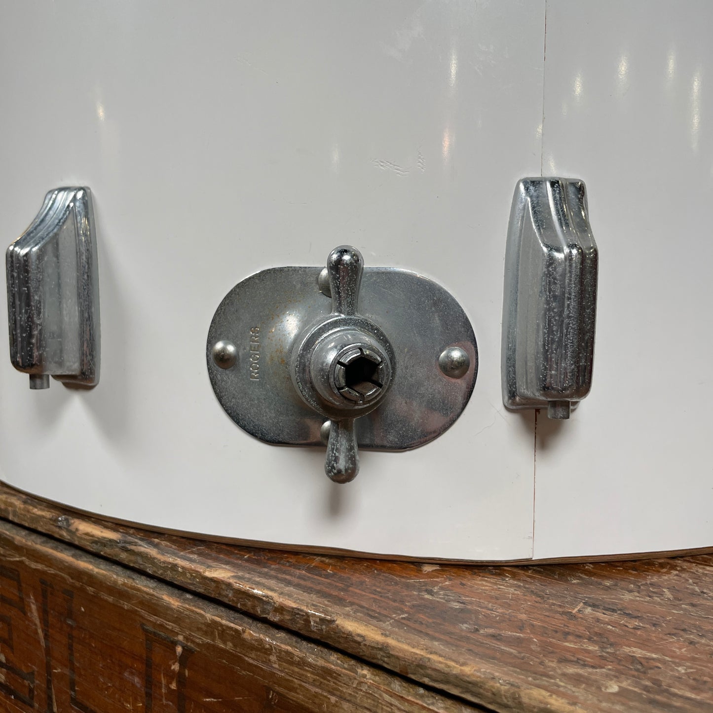 1970s Rogers 14x22 Bass Drum Project White Fullerton