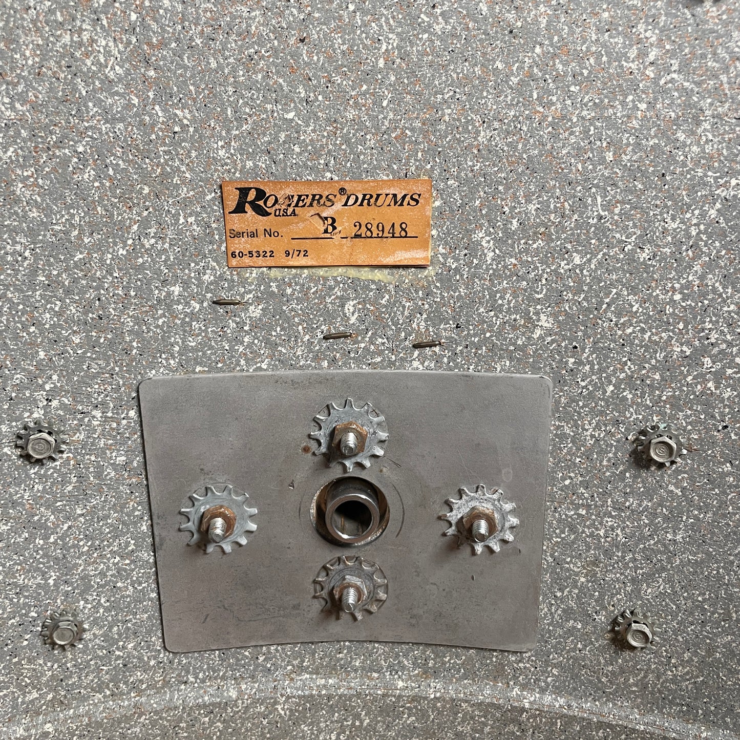 1970s Rogers 14x22 Bass Drum Project White Fullerton