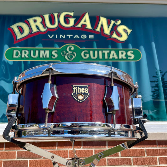 Fibes 5.5x13 Jasper Maple Snare Drum Dark Cherry Austin Era