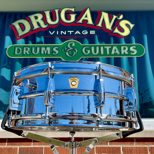1960s Ludwig 5x14 Pre-Serial Super 400 Supraphonic Chrome Over Brass Snare Drum COB