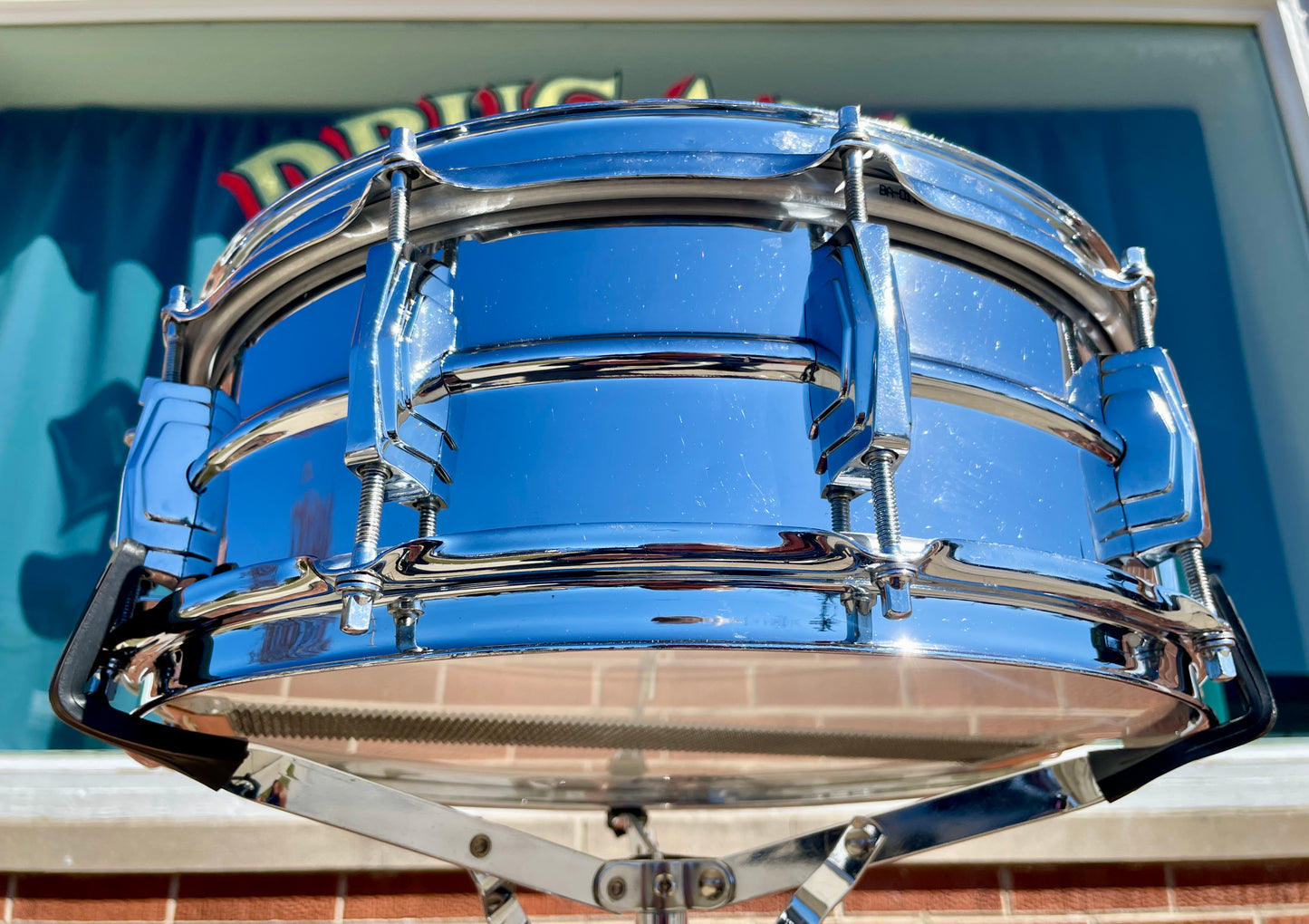 1960s Ludwig 5x14 Pre-Serial Super 400 Supraphonic Chrome Over Brass Snare Drum COB