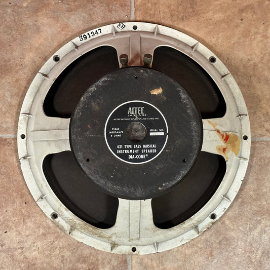 Vintage 15" Altec Lansing 421 Dia-Cone Bass Speaker