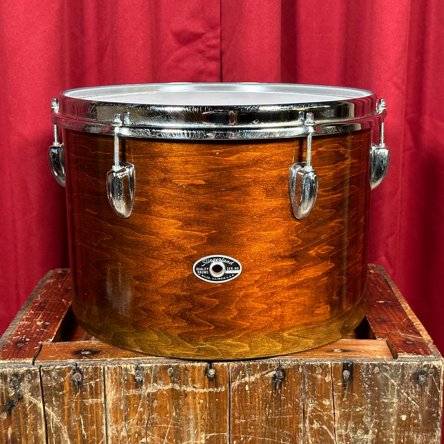 1970s Slingerland 9x13 Concert Tom Walnut