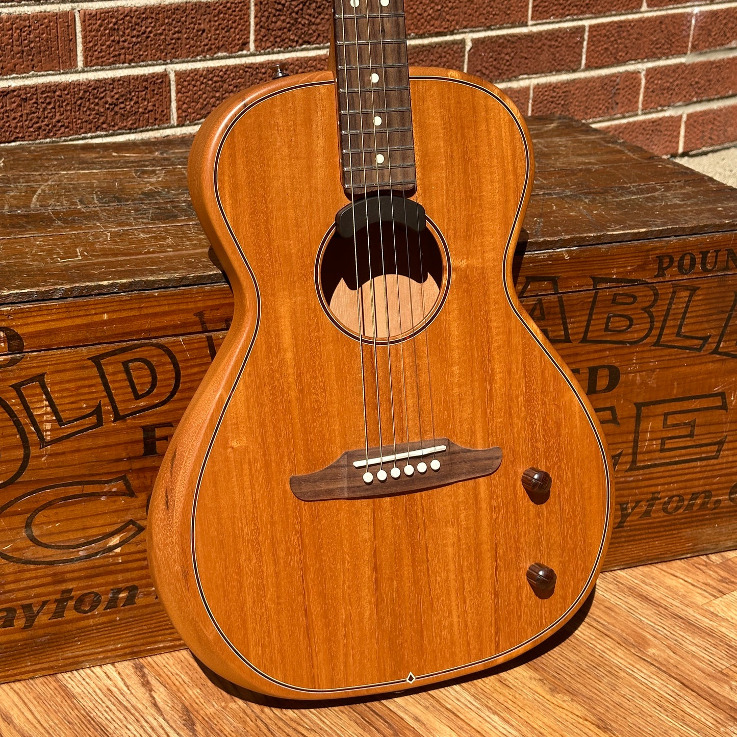 Fender Highway Series Parlor Acoustic/Electric Guitar Mahogany w/ Gig Bag