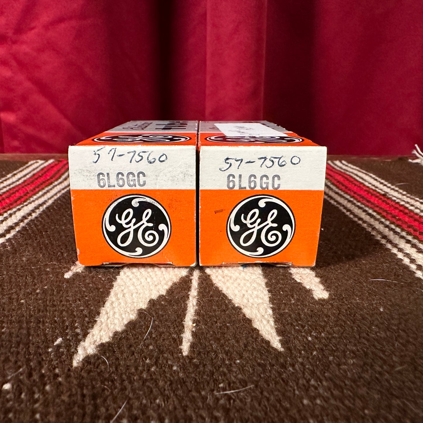 Vintage General Electric 6L6GC Amplifier Power Tubes Duet Set of 2 Made in USA GE #93