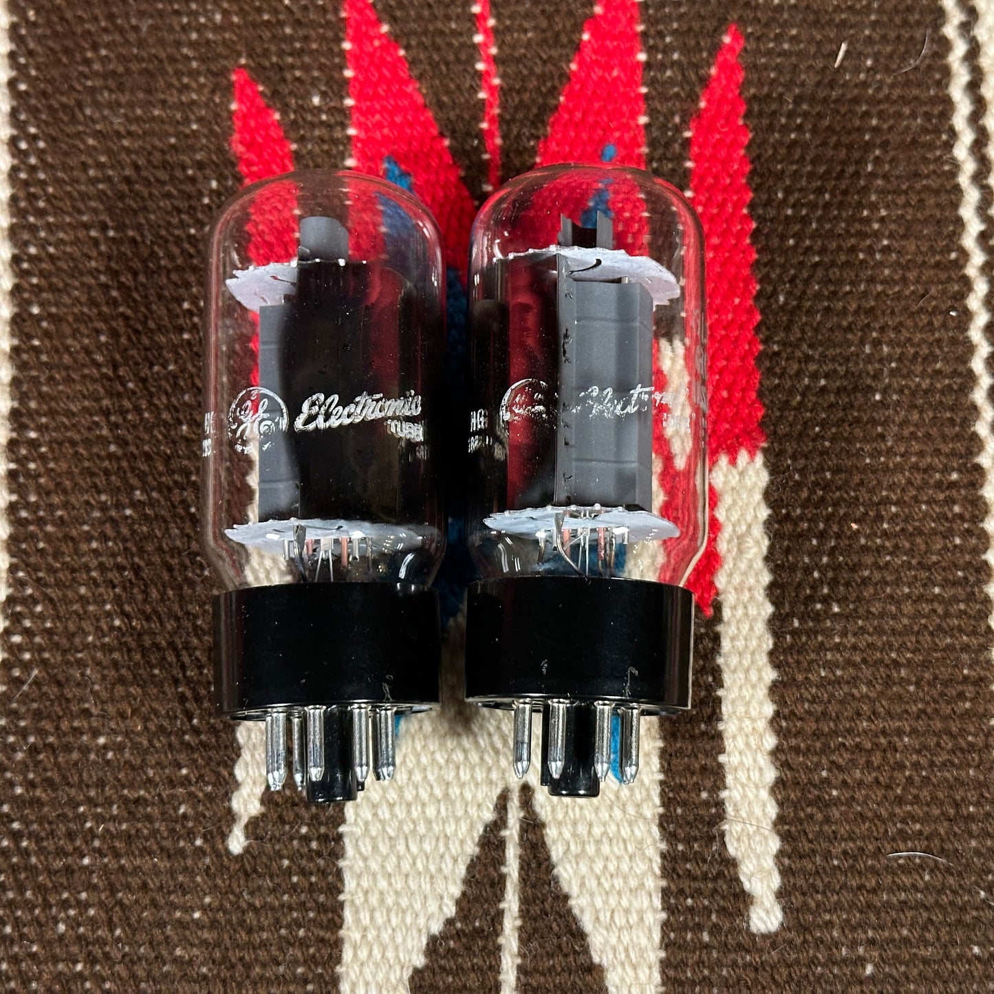 Vintage General Electric 6L6GC Amplifier Power Tubes Duet Set of 2 Made in USA GE #93