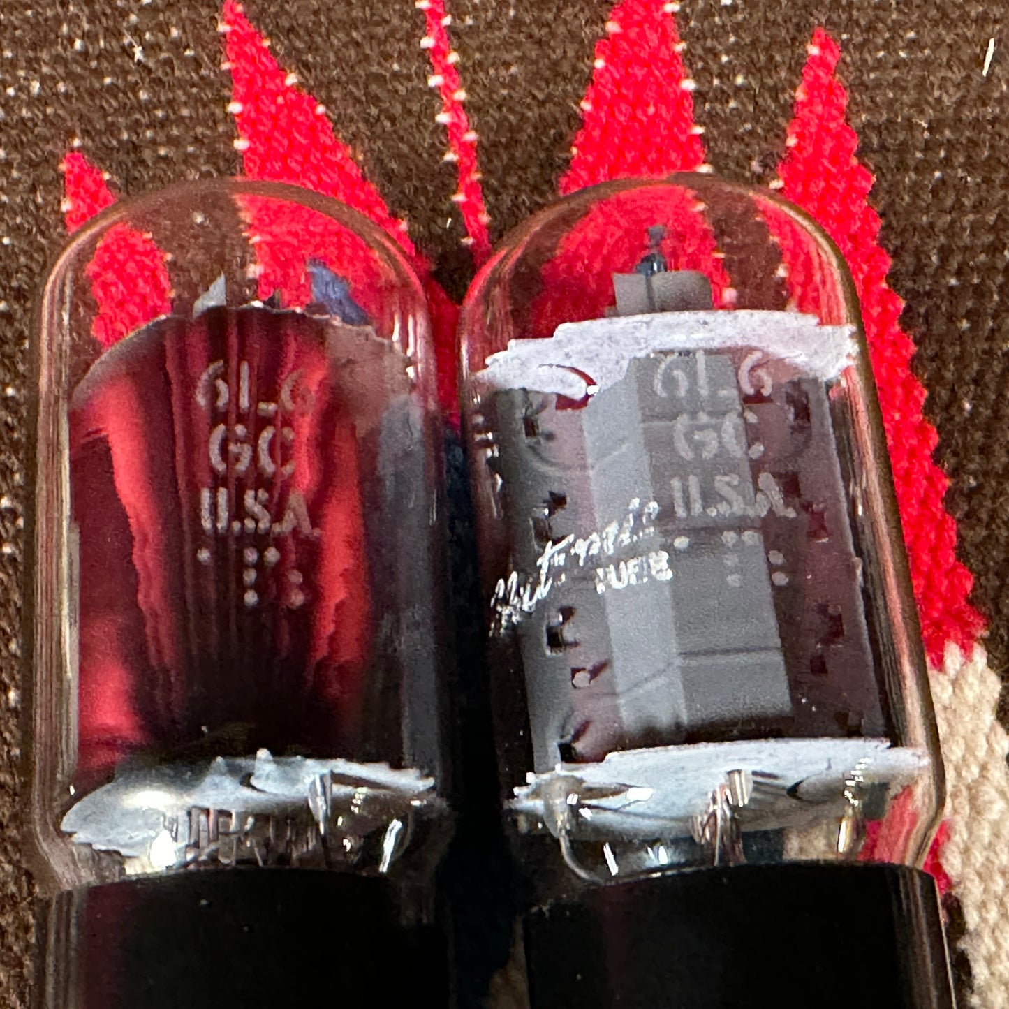 Vintage General Electric 6L6GC Amplifier Power Tubes Duet Set of 2 Made in USA GE #93