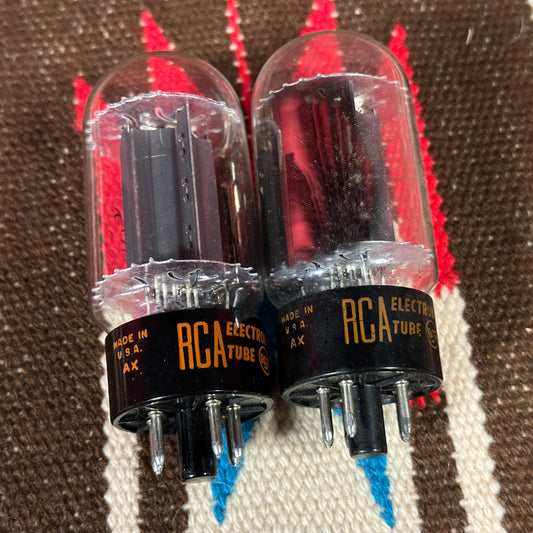 Vintage RCA 6L6GC Amplifier Power Tubes Duet Set of 2 Made in USA #83