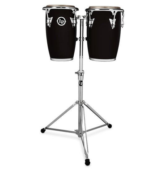Latin Percussion LP-JRX-1BK Junior Conga Set Black Fiberglass Mini