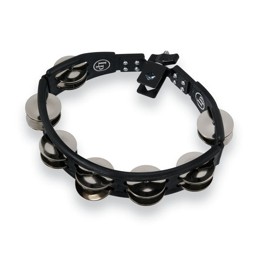 LP Latin Percussion LP160 Cyclops Mounted Tambourine Black Steel