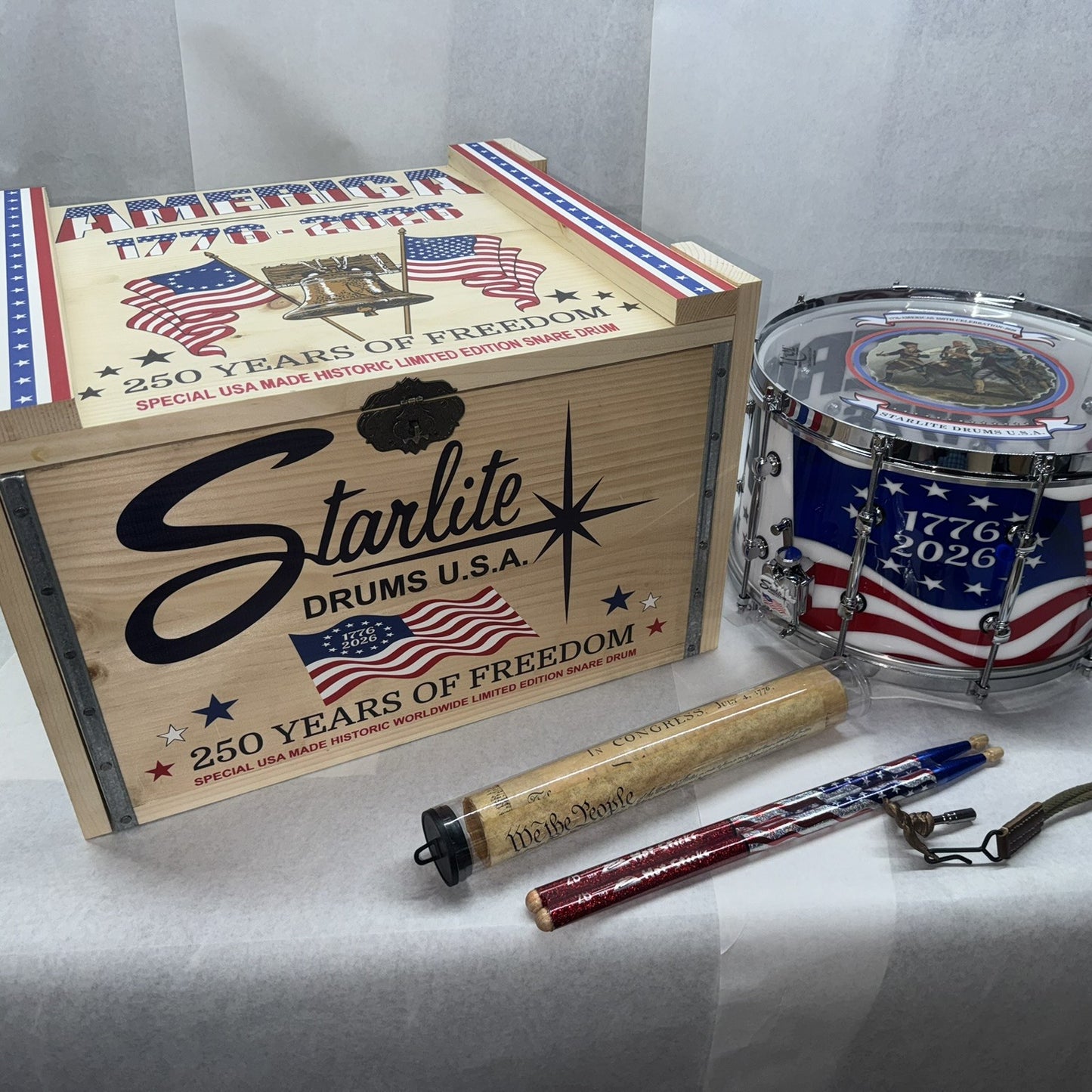 RCI Starlite America 250th Anniversary Limited Edition 8x14 Snare Drum