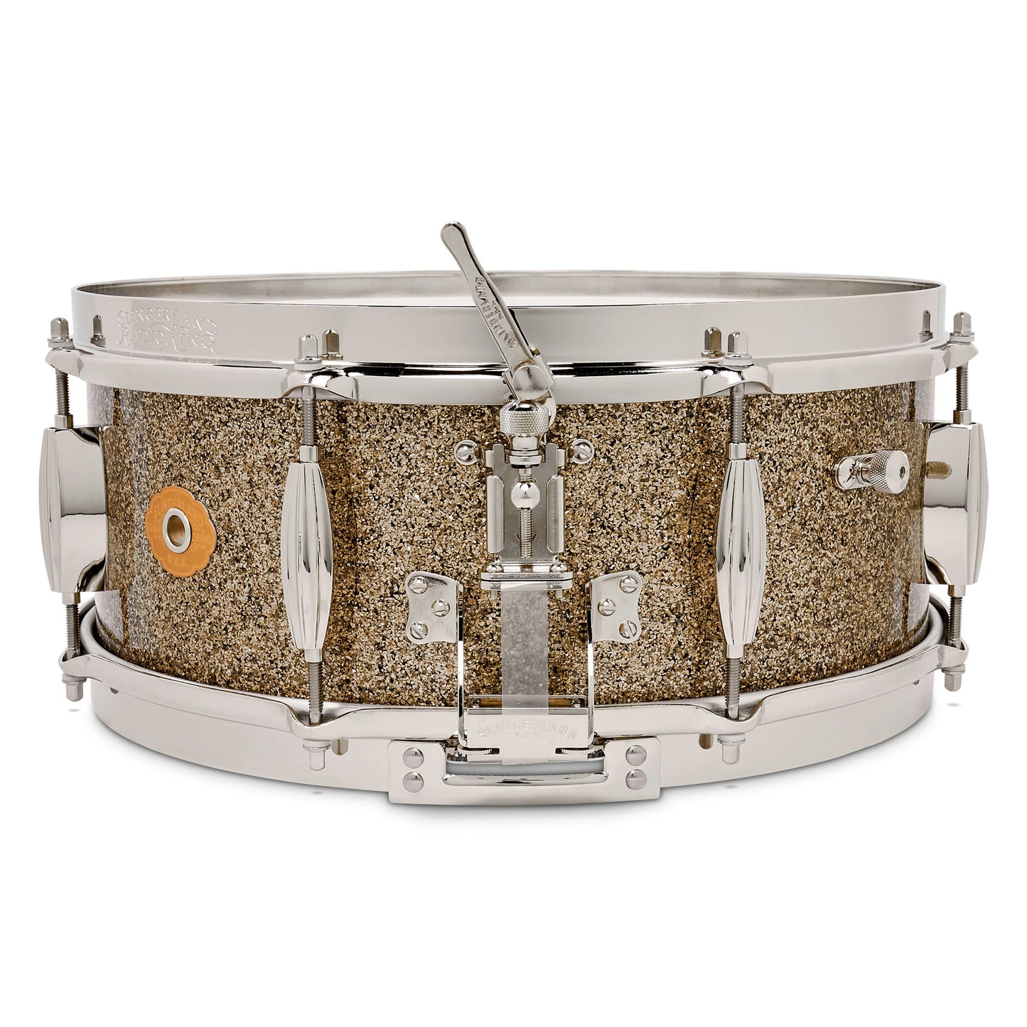 Slingerland Radio King 5.5x14 Solid Maple Snare Drum Gold Glass
