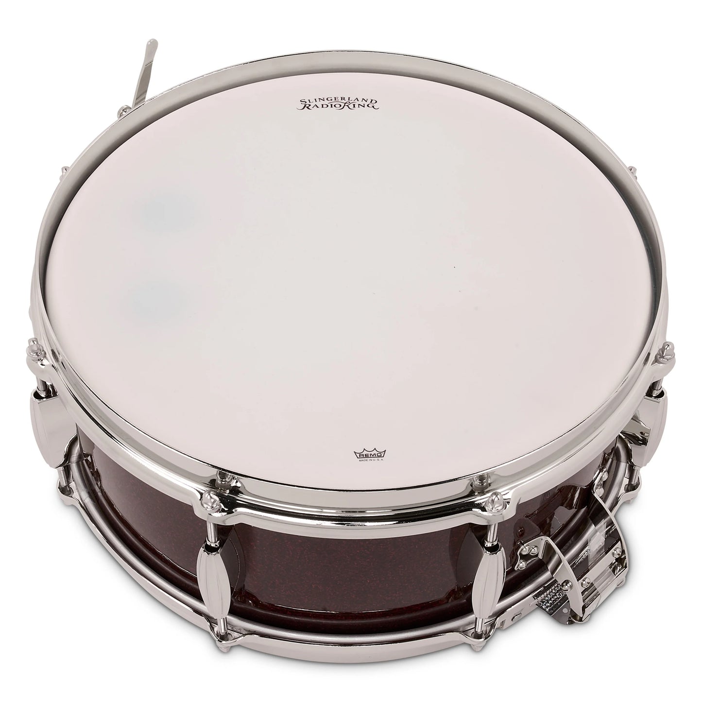 Slingerland Radio King 5.5x14 Solid Maple Snare Drum Maroon Glass Burgundy Sparkle