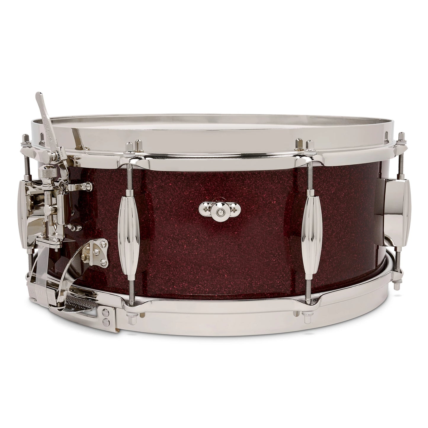 Slingerland Radio King 5.5x14 Solid Maple Snare Drum Maroon Glass Burgundy Sparkle