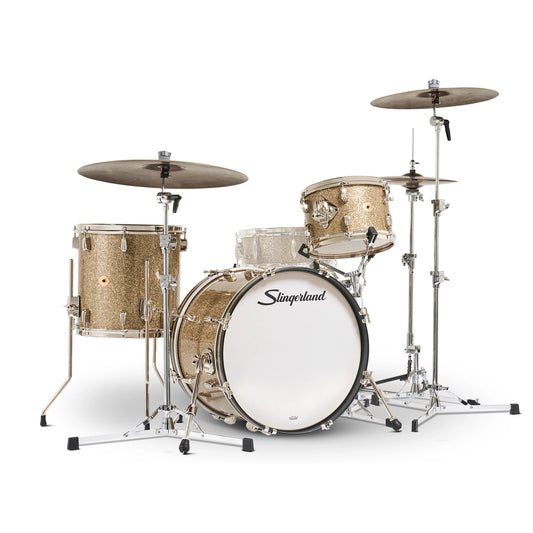 Slingerland Radio King 3-Ply Mahogany/Poplar Drum Set Gold Glass Glitter 20/12/14 w/ 5.5x14 Snare