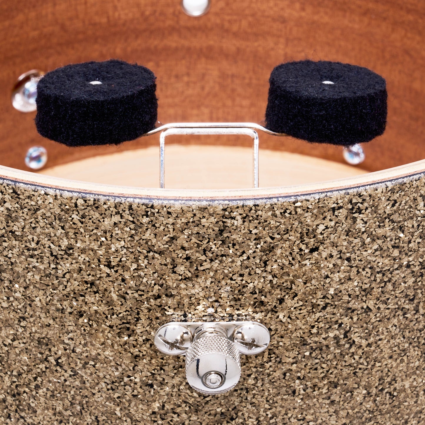 Slingerland Radio King 3-Ply Mahogany/Poplar Drum Set Gold Glass Glitter 20/12/14