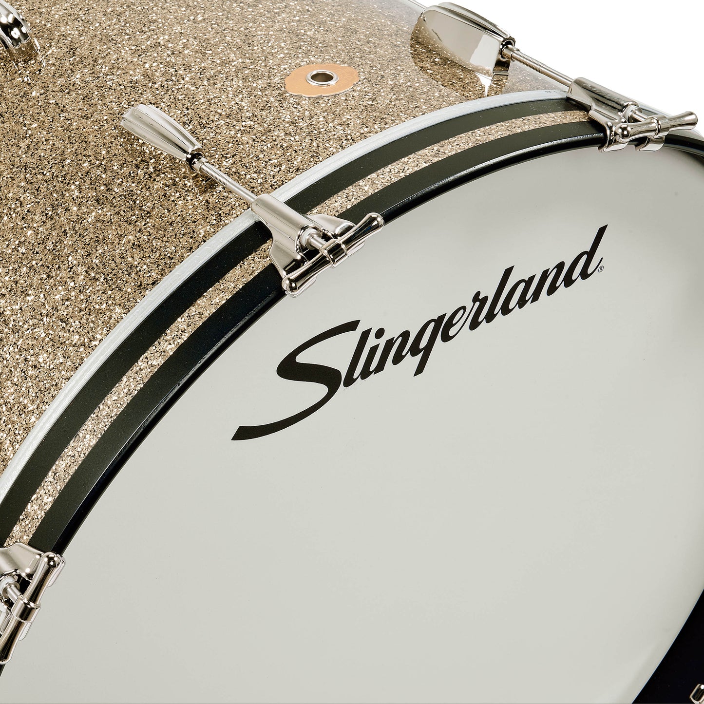 Slingerland Radio King 3-Ply Mahogany/Poplar Drum Set Gold Glass Glitter 20/12/14