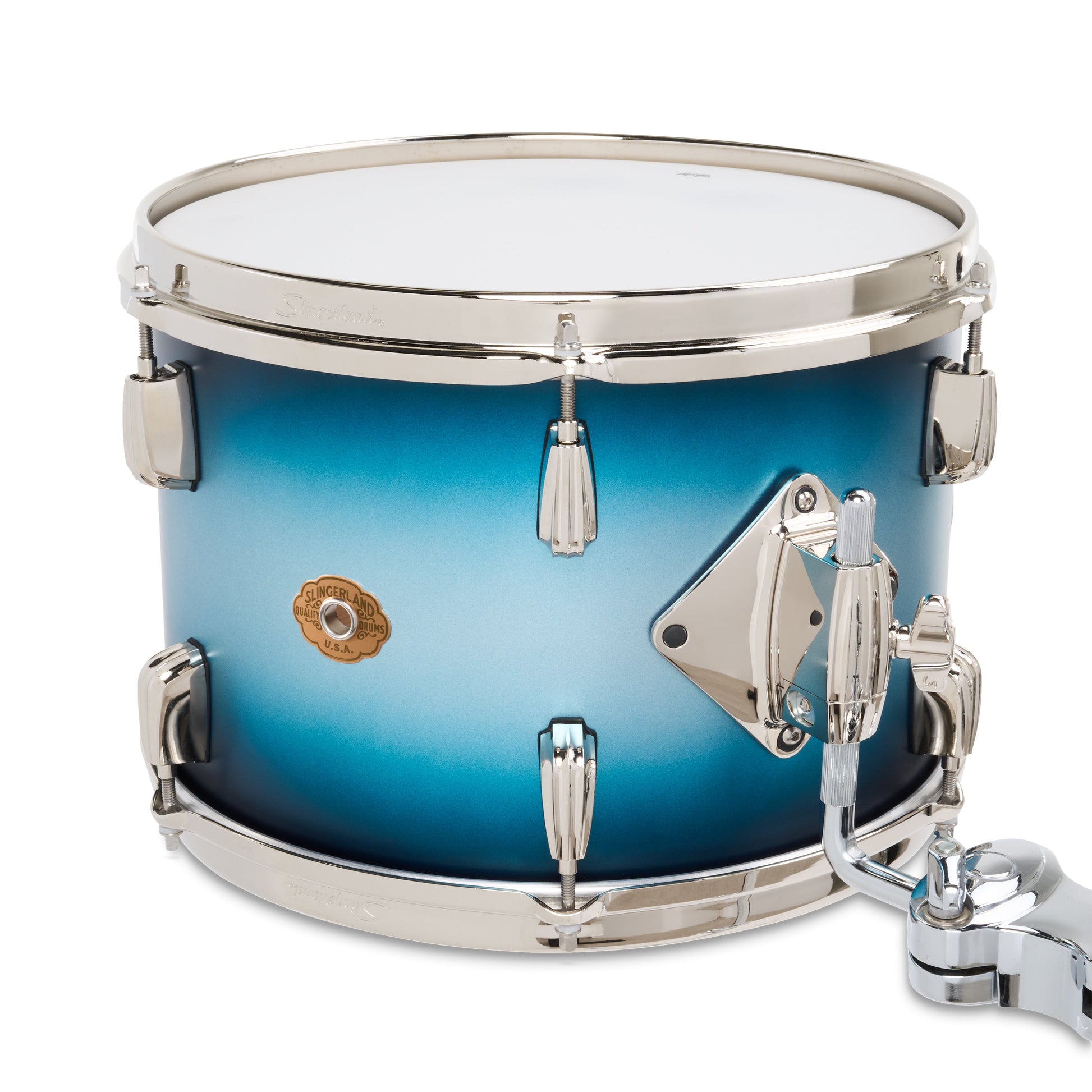 Slingerland Radio King 3-Ply Mahogany/Poplar Drum Set Silver & Blue Lacquer 22/13/16